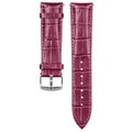 Watch strap burgundy leather texture