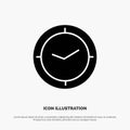 Watch, Time, Timer, Clock solid Glyph Icon vector Royalty Free Stock Photo
