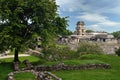 Watch tower in the ancient Mayan city of Palenque, Mexico Royalty Free Stock Photo