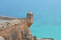 Historic Watch Tower Alicante castle Royalty Free Stock Photo
