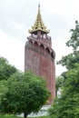 Watch tower in Mandalay Palace, Myanmar