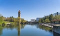 Watch tower in Riverfront Park on the sunny day,Spokane,Washington,usa. Royalty Free Stock Photo