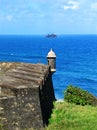 Watch tower by the sea at the San Cristobal castle Royalty Free Stock Photo