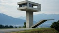 Iconic Concrete Tower: Deconstructivist Architecture By Tadao Ando