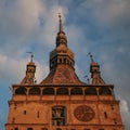 Watch tower in Sighisoara , Romania Royalty Free Stock Photo