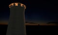 Watch tower on sunset sky 3d illustration Royalty Free Stock Photo