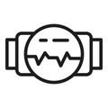 Watch tracker icon, outline style