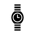 Watch vector illustration, Isolated solid style icon
