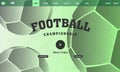 Watch Video Football Championship Responsive Poster or Website Template Design in Pastel Green Royalty Free Stock Photo