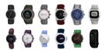 Watch wrist vector cartoon set icon. Isolated cartoon set icon wristwatch. Vector illustration clock on white background Royalty Free Stock Photo