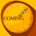 Watch yellow coming soon Royalty Free Stock Photo