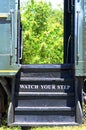 Watch Your Step on Vintage Steam Train Car