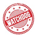 WATCHDOG text written on red grungy round stamp