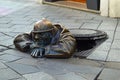 The Watcher - Man at Work Statue,  Bratislava, Slovakia Royalty Free Stock Photo