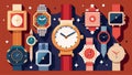 These watches may have had a previous life but they still exude a sense of luxury and elegance.. Vector illustration. Royalty Free Stock Photo