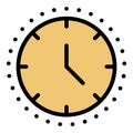 Watches with points icon color outline vector