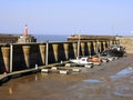 Watchet Harbour low tide Royalty Free Stock Photo