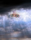 Watchful eyes from heaven Royalty Free Stock Photo