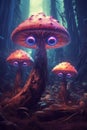The Watchful Fungus: Eyes of Nature Royalty Free Stock Photo