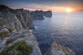 Watchig Sunset On The Cliffs Of Cap De Formentor Royalty Free Stock Photo