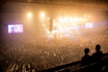 Watching crowd from balcone Royalty Free Stock Photo