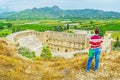 Watching the landscape and Aspendos amphitheater