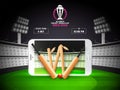 Watching Live Match of ICC Men\'s Cricket World Cup India 2023 in Smartphone Screen and Realistic Cricket Tournaments