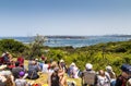 Watching the 2019 Sydney to Hobart yacht race Royalty Free Stock Photo