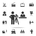 watching television icon. Detailed set icons of Media element icon. Premium quality graphic design. One of the collection icons fo