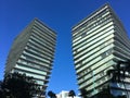 Two new twisted towers in Coconut Grove, FL Royalty Free Stock Photo