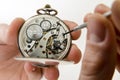 Pocket watch repair. Royalty Free Stock Photo