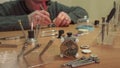 Watchmaker repaires repeater