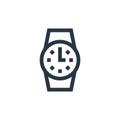 watchmaking icon vector from handcrafts concept. Thin line illustration of watchmaking editable stroke. watchmaking linear sign Royalty Free Stock Photo