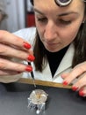 Female Watchmaker at work