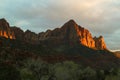 Watchman Mountain at Sunset Royalty Free Stock Photo