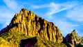 The Watchman peak at sunset in Zion National Park Royalty Free Stock Photo