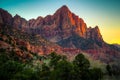 The Watchman at Sunset, Zion National Park, Utah Royalty Free Stock Photo