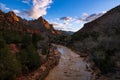 Watchman viewpoint landscape during sunset, Zion National Park, Utah, USA Royalty Free Stock Photo