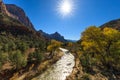 The Watchman Zion National Park Utah in Fall Royalty Free Stock Photo