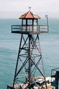 Watchtower on Alcatraz Island, San Francisco Bay Royalty Free Stock Photo