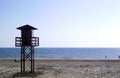 Watchtower of the beach watchers in the bay of CÃÂ¡diz capital, Andalusia. Spain. Royalty Free Stock Photo