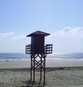 Watchtower of the beach watchers in the bay of CÃÂ¡diz capital, Andalusia. Spain. Royalty Free Stock Photo