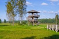 Watchtower in Bialowieza forest, Poland Royalty Free Stock Photo