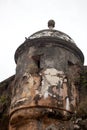 Watchtower of castle El Morro old spanish citadel in San Juan, Puerto Rico Royalty Free Stock Photo