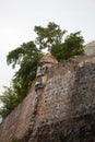 Watchtower of castle El Morro old spanish citadel in San Juan, Puerto Rico Royalty Free Stock Photo