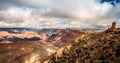 Watchtower Cloudy Views at Desert View, Grand Canyon National Park, Arizona Royalty Free Stock Photo