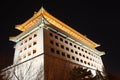 Watchtower in beijing night Royalty Free Stock Photo