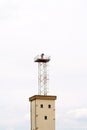 Watchtower with floodlight Royalty Free Stock Photo