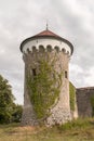 Watchtower and medieval ruins of Kalc Kalec castle, Pivka, Slo Royalty Free Stock Photo