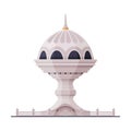 Watchtower Muscat City Architecture, Travel to Oman Famous Landmark Flat Vector Illustration Royalty Free Stock Photo